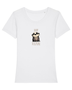 BABY VIEZURE (bursuc) Tricou mânecă scurtă guler larg fitted Damă Expresser