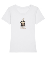 BABY BURSUC (viezure) Tricou mânecă scurtă guler larg fitted Damă Expresser