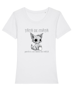 ȚAȚA DE MAȚA PENTRU UN BEBE DE MAȚA Tricou mânecă scurtă guler larg fitted Damă Expresser