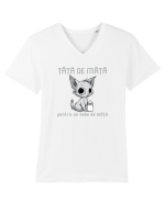 ȚAȚA DE MAȚA PENTRU UN BEBE DE MAȚA Tricou mânecă scurtă guler V Bărbat Presenter