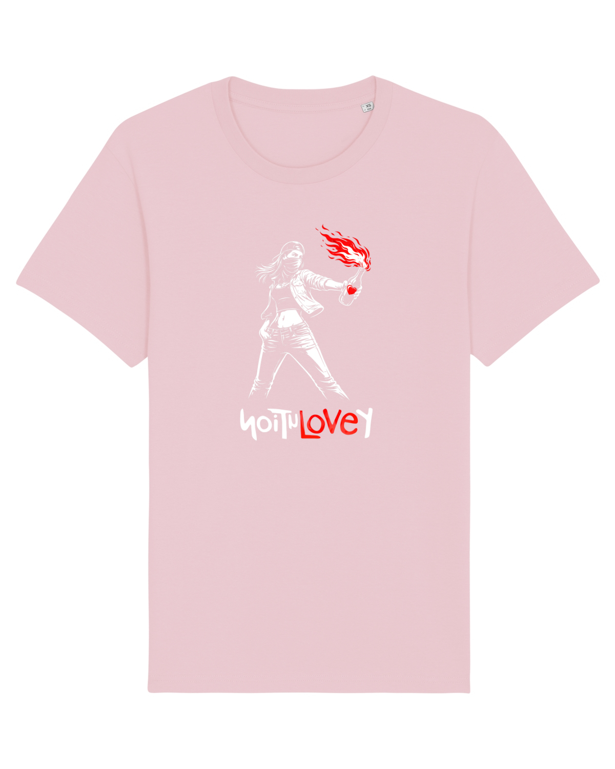 Tricou mânecă scurtă Unisex Rocker Cotton Pink
