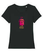 CAP PATRAT 1 Tricou mânecă scurtă guler larg fitted Damă Expresser