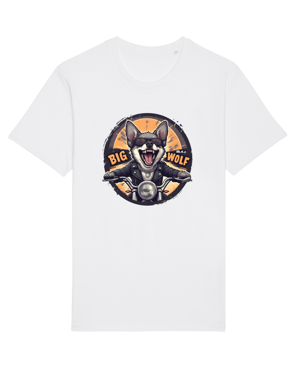 Tricou mânecă scurtă Unisex Rocker White