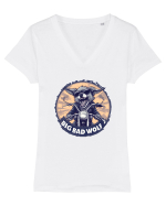 BIG BAD WOLF - CHIHUAHUA CARE SE CREDE LUPU` RAU 2 Tricou mânecă scurtă guler V Damă Evoker