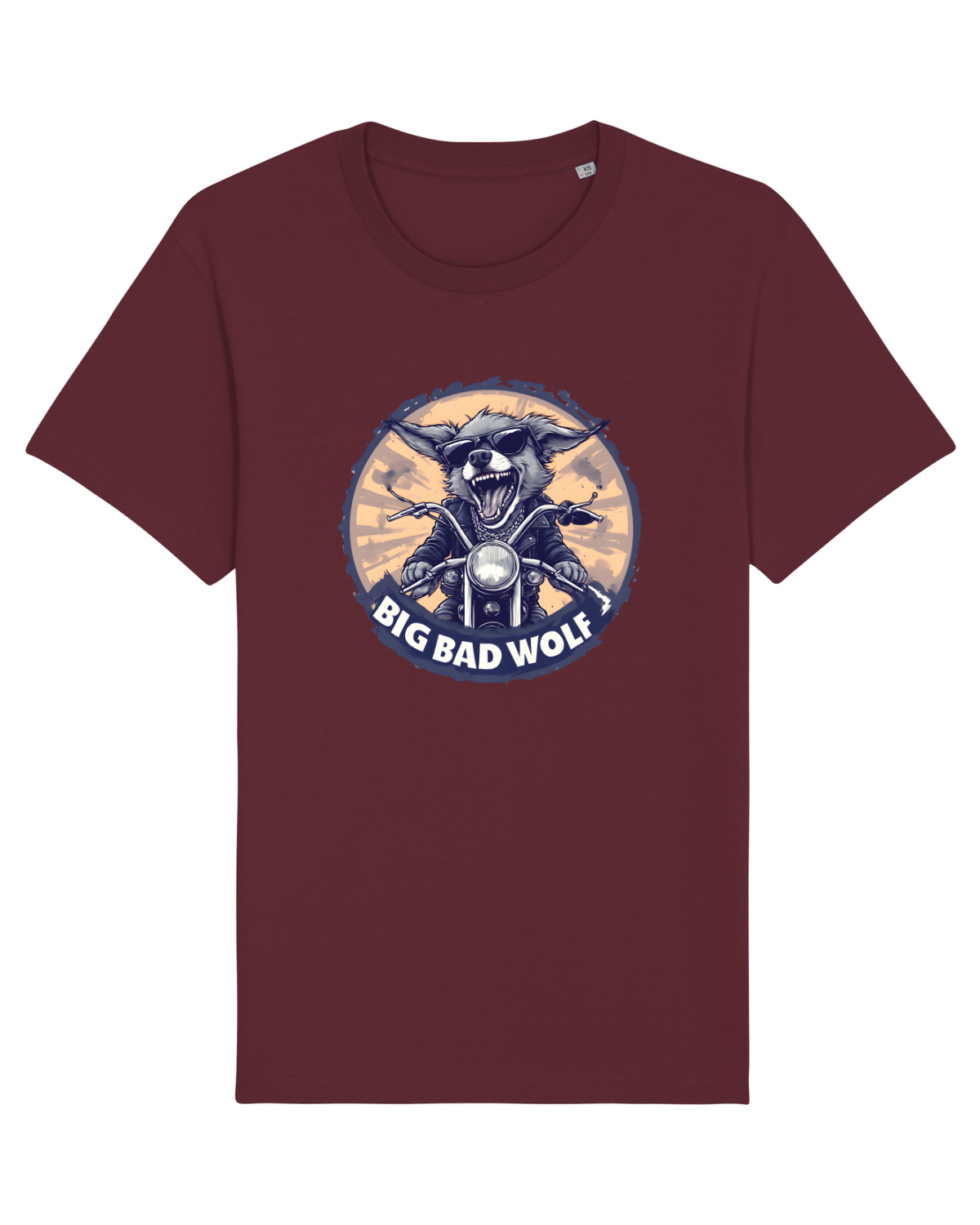 Tricou mânecă scurtă Unisex Rocker Burgundy