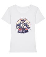 MOTAN - GOLAN SENSIBIL -  MOTOCICLIST Tricou mânecă scurtă guler larg fitted Damă Expresser