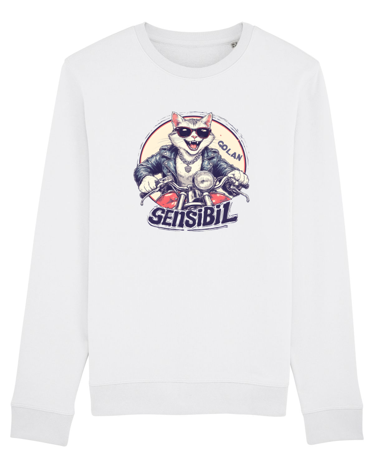 Bluză mânecă lungă Unisex Rise White