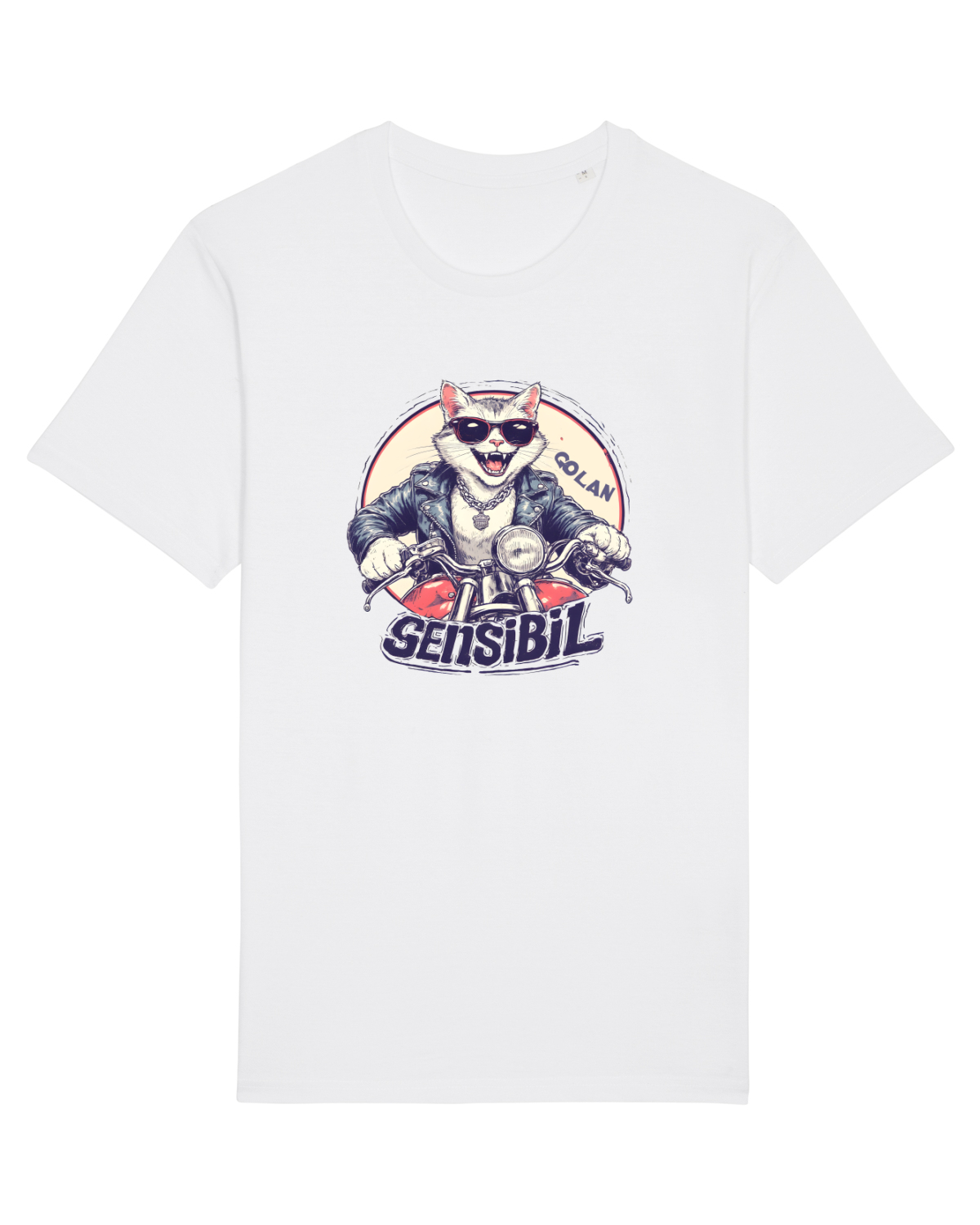 Tricou mânecă scurtă Unisex Rocker White