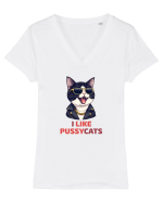 MOTAN -  I LIKE PUSSY CATS 2 Tricou mânecă scurtă guler V Damă Evoker