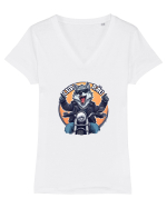 LUP RAU Tricou mânecă scurtă guler V Damă Evoker