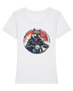 LUPU`  RAU Tricou mânecă scurtă guler larg fitted Damă Expresser