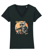 SUNT GOLAN, SUNT VAGABOND Tricou mânecă scurtă guler V Damă Evoker