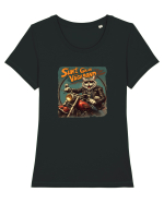 SUNT GOLAN, SUNT VAGABOND 2 Tricou mânecă scurtă guler larg fitted Damă Expresser