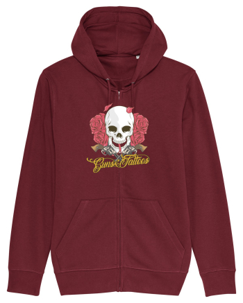 Guns & Tattoos Burgundy