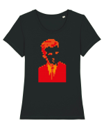 Ceausescu Tricou mânecă scurtă guler larg fitted Damă Expresser