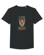 CE PRIVIRE DE CAPRIOARA PRINSA IN LUMINA FARURILOR AI! 3 Tricou mânecă scurtă guler larg Bărbat Skater