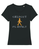 CRESCUT PE ASFALT 1 Tricou mânecă scurtă guler larg fitted Damă Expresser