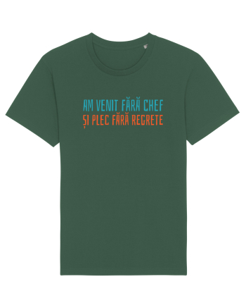 AM VENIT FARA CHEF SI PLEC FARA REGRETE Bottle Green