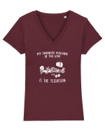 At the Gym Tricou mânecă scurtă guler V Damă Evoker