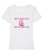 DACA ESTI PROST DE MIC, CAND CRESTI DOAR TE JOCI Tricou mânecă scurtă guler larg fitted Damă Expresser