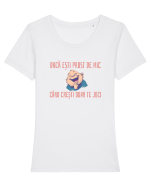DACA ESTI PROST DE MIC, CAND CRESTI DOAR TE JOCI 2 Tricou mânecă scurtă guler larg fitted Damă Expresser