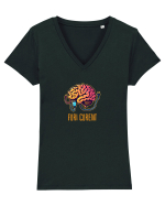FURI CURENT (MINTI / BATI CAMPII DE RUPI) Tricou mânecă scurtă guler V Damă Evoker