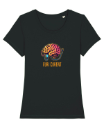 FURI CURENT (MINTI / BATI CAMPII DE RUPI) Tricou mânecă scurtă guler larg fitted Damă Expresser