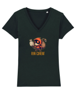 FURI CURENT (MINTI / BATI CAMPII DE RUPI) 3 Tricou mânecă scurtă guler V Damă Evoker