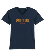 GANDESTI GREU (DAR SIGUR NU) Tricou mânecă scurtă guler V Bărbat Presenter