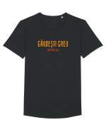 GANDESTI GREU (DAR SIGUR NU) Tricou mânecă scurtă guler larg Bărbat Skater
