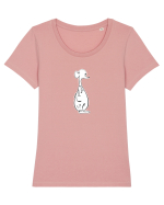 Șoarece nervos Tricou mânecă scurtă guler larg fitted Damă Expresser