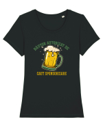 BAUTOR AUTORIZAT DE BERE, CAUT SPONSORIZARE Tricou mânecă scurtă guler larg fitted Damă Expresser