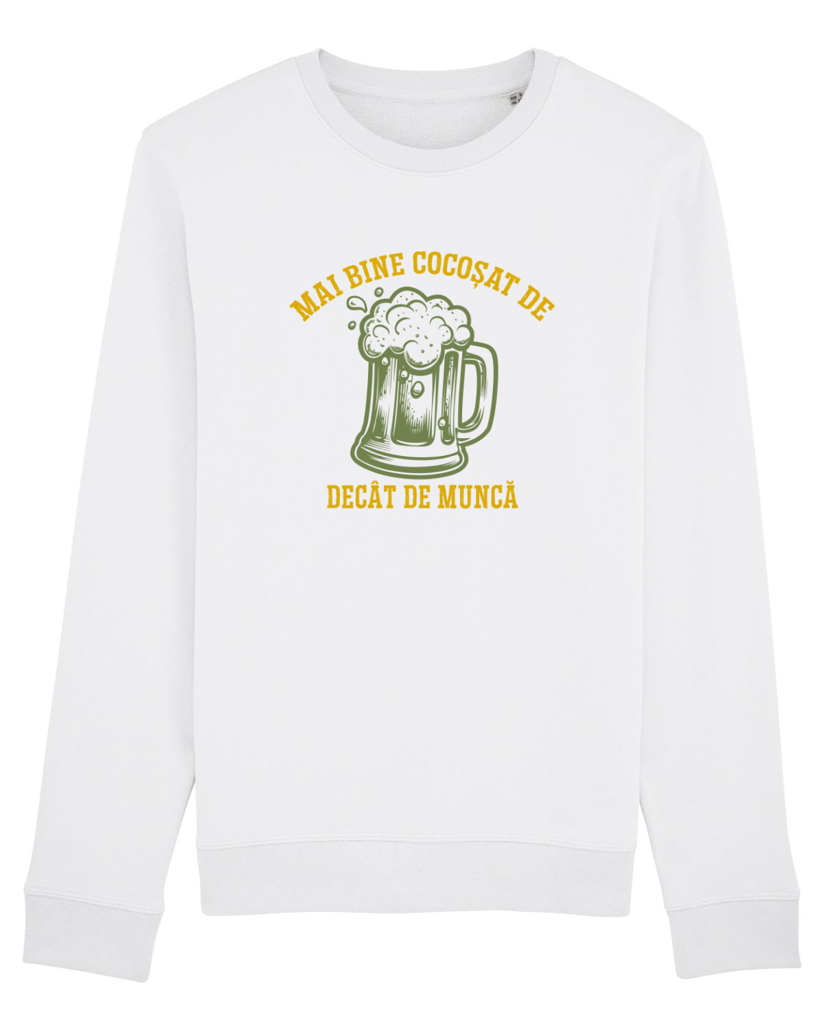 Bluză mânecă lungă Unisex Rise White