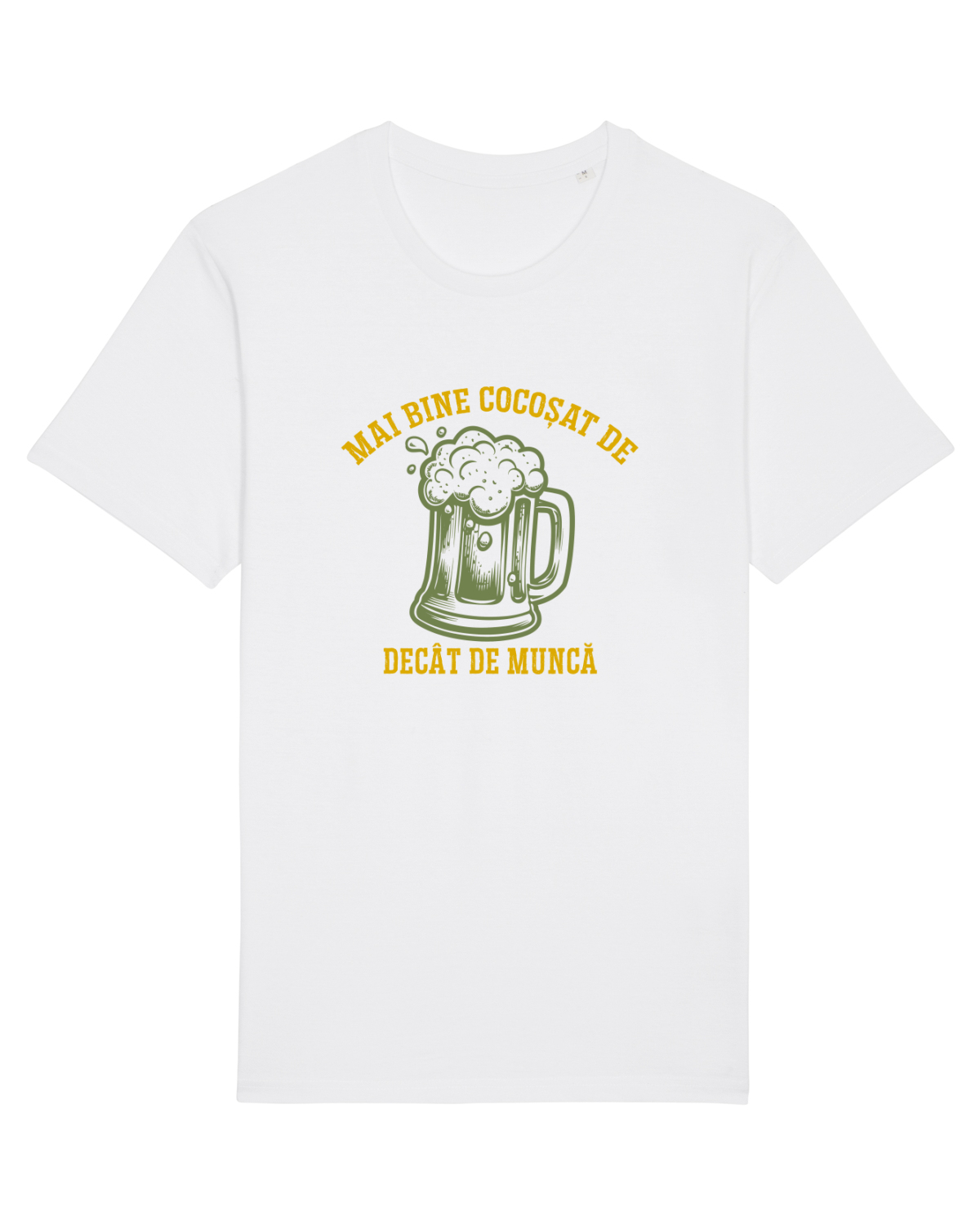 Tricou mânecă scurtă Unisex Rocker White