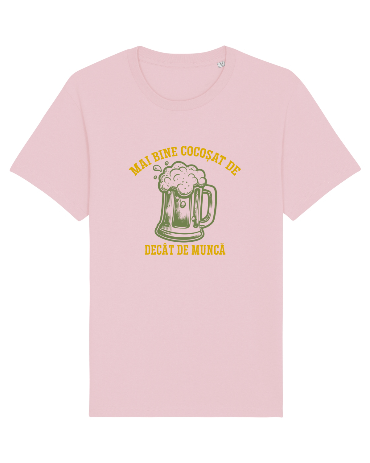 Tricou mânecă scurtă Unisex Rocker Cotton Pink