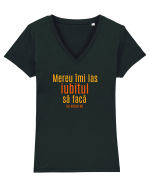 MEREU IMI LAS IUBITUL SA FACA... CE VREAU EU Tricou mânecă scurtă guler V Damă Evoker