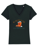 MI-ERA DOR DE TINE... CA DE ZAPADA IN CIZME Tricou mânecă scurtă guler V Damă Evoker