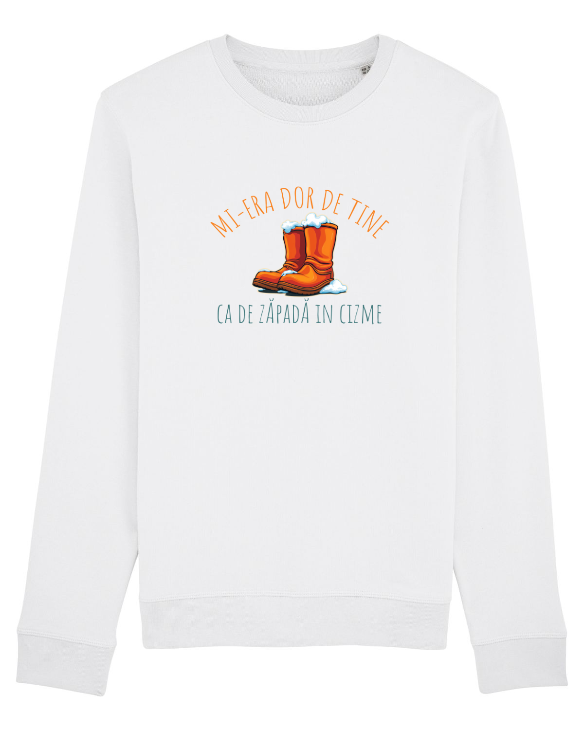 Bluză mânecă lungă Unisex Rise White