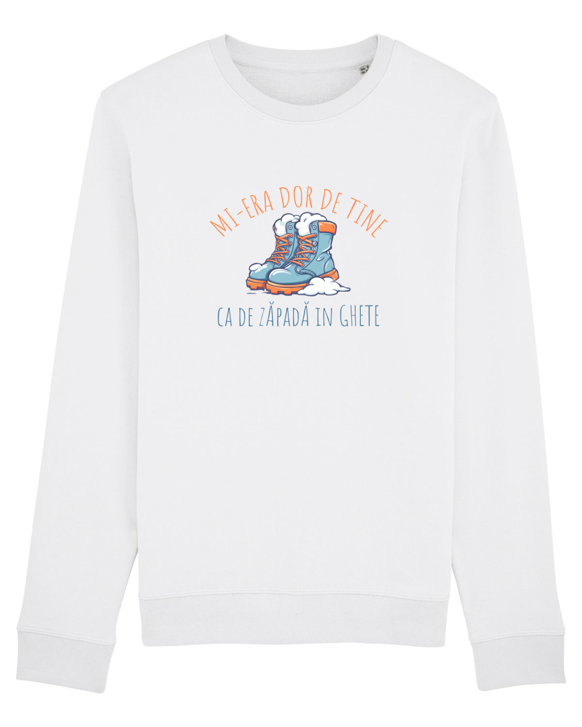 Bluză mânecă lungă Unisex Rise White