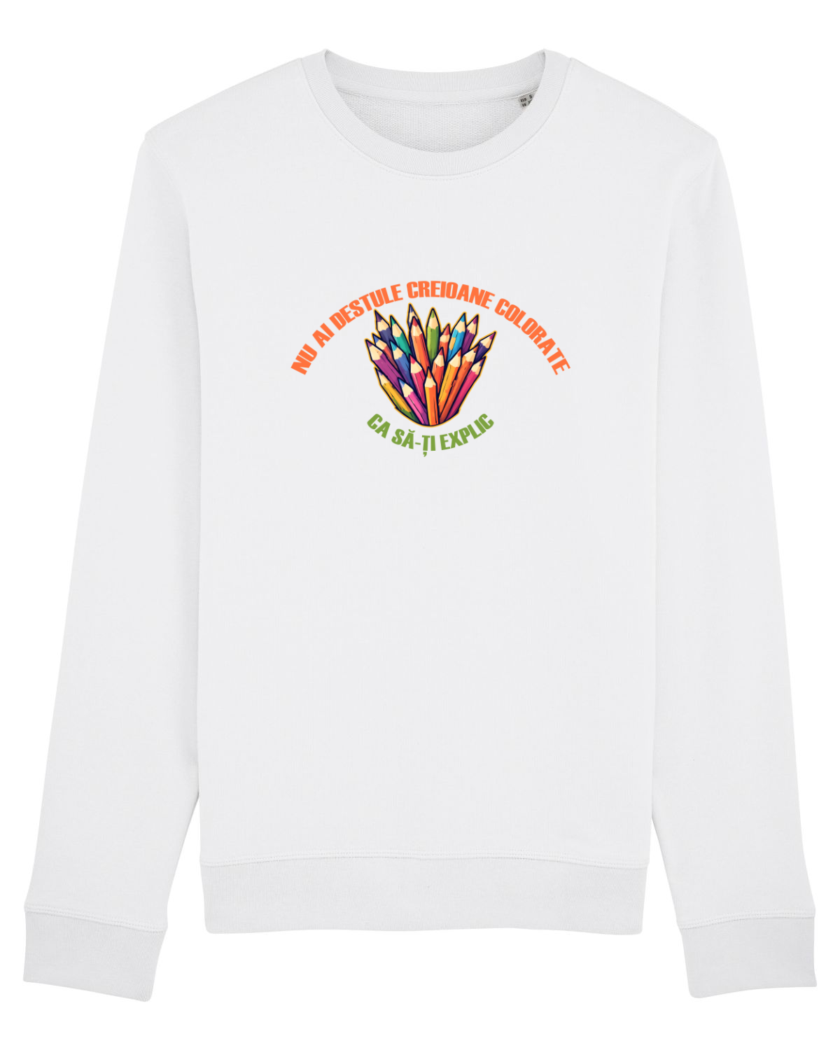 Bluză mânecă lungă Unisex Rise White