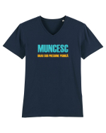 MUNCESC DOAR SUB PRESIUNE PSIHICA Tricou mânecă scurtă guler V Bărbat Presenter