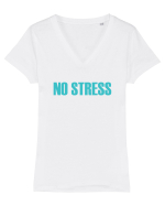 NO STRESS - FARA STRES Tricou mânecă scurtă guler V Damă Evoker