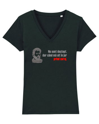 NU SUNT DESTEPT, DAR CAND MA UIT IN JUR PRIND CURAJ - citat Ion Creanga Black