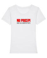 NU PRICEPI... NICI CU SUBTRITRARE Tricou mânecă scurtă guler larg fitted Damă Expresser
