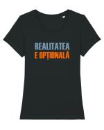 REALITATEA E OPTIONALA Tricou mânecă scurtă guler larg fitted Damă Expresser