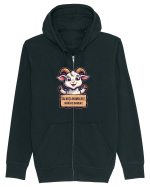 SALVATI ANIMALELE, MANCATI OAMENI - umor absurd - capra Hanorac cu fermoar Unisex Connector