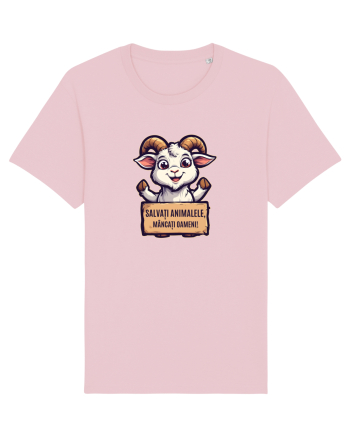 SALVATI ANIMALELE, MANCATI OAMENI - umor absurd - capra Cotton Pink