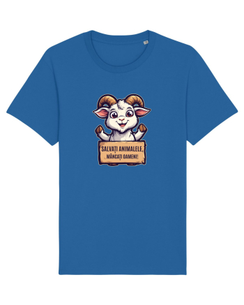 SALVATI ANIMALELE, MANCATI OAMENI - umor absurd - capra Royal Blue