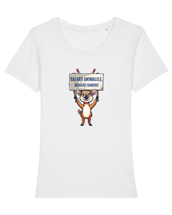 SALVATI ANIMALELE, MANCATI OAMENI - umor absurd - cerb / caprioara White