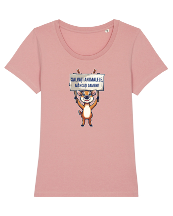 SALVATI ANIMALELE, MANCATI OAMENI - umor absurd - cerb / caprioara Canyon Pink